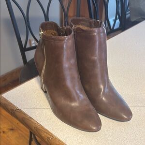 Brown Leather Ankle Boots